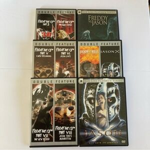 DVD Lot of 6 Friday The 13Th Parts 3-3D, 5, 7 Jason & Freddy Horror ￼Scary Movie